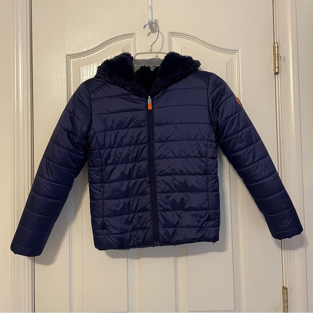 Save the Duck Reversible Puffer Jacket Size 10 - Picture 7 of 7